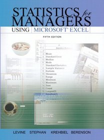 Statistics for Managers Using Excel and Student CD  Value Package (includes Student Study Guide & Solutions Manual)