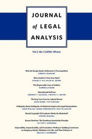 Journal of Legal Analysis, Volume 2: Number 1 (2010): Spring