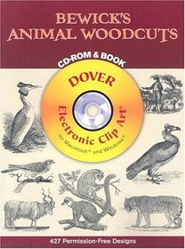 Bewick's Animal Woodcuts CD-ROM and Book (Electronic Clip Art)
