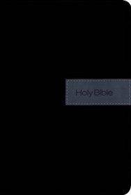 NIV, Gift Bible, Imitation Leather, Black/Gray, Red Letter Edition
