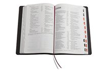 CSB Large Print Ultrathin Reference Bible, Black Premium Leather, Black Letter Edition, Indexed