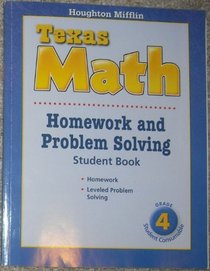 Texas Math Homework and Problem Solving Student Book - Grade 4