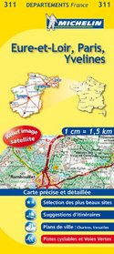 Eure-et-Loir, Paris 1:150,000 France Road Map #311