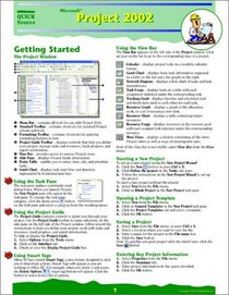 Microsoft Project 2002 Quick Source Guide