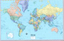American Map The World: Political Wall Map