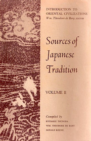 Sources of Japanese Tradition, Vol. 1