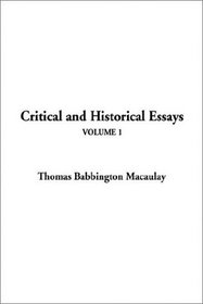 Critical and Historical Essays