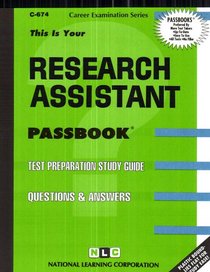 Research Assistant (Passbook for Career Opportunities)