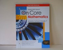 Houghton Mifflin Harcourt On Core Mathematics: Teacher's Guide Grade 7 2012