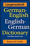 German-English English-German Dictionary with Blue Headwords