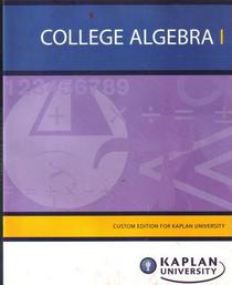 College Algebra I