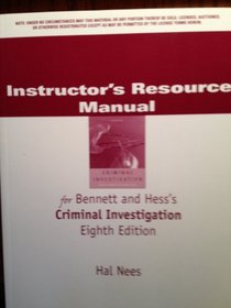 Criminal Investigation - 8th Edition - (Instructor's Resource Manual) (Paperback) 2007