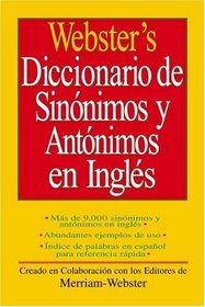 Webster's Diccionario de Sinonimos y Antonimos (Spanish Edition)