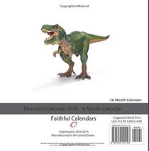 Dinosaurs Calendar 2016: 16 Month Calendar
