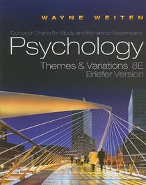 Concept Charts for Weiten's Psychology: Themes and Variations, Briefer Edition, 8th