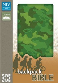 NIV Green Camo Backpack Bible