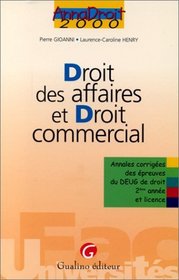 Annales Droit 2000 : Droit des affaires et droit commercial