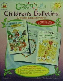 Growing in Grace Children's Bulletins. (52 Workship Bulletins for Church)