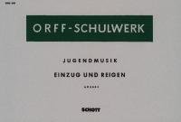 Einzug und Reigen - Orff-Schulwerk - fltes  bec (SSSAATB), guitare, violoncelle, basse et percussion - Partition - ED 3564