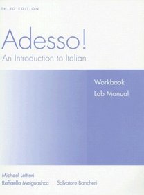 Workbook/Lab Manual for Adesso!: An Introduction to Italian, 3rd