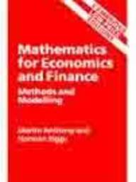 Mathematics for economics and finance: Methods and modelling (Cambridge low price editions)
