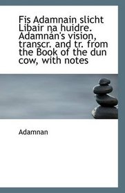 Fis Adamnain slicht Libair na huidre. Adamnn's vision, transcr. and tr. from the Book of the dun co