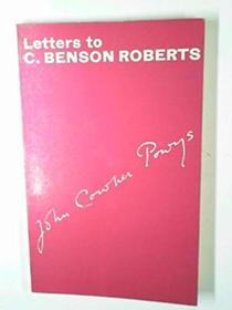 Letters from John Cowper Powys to C. Benson Roberts