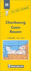Michelin Cherbourg/Caen/Rouen, France Map No. 54 (Michelin Maps & Atlases)
