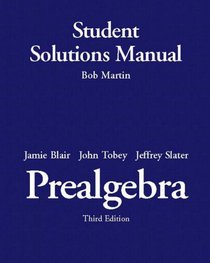 Prealgebra Student Solutions Manual: Valuepack