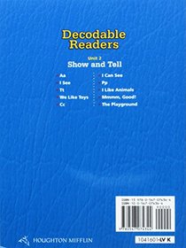 Journeys: Decodable Reader: Unit 2 Grade K