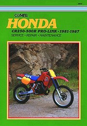 Honda Cr250-500R Pro-Link, 1981-1987: Service Repair Maintenance/M443