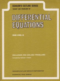 Schaum's Outline of Theory and Problems of Differential Equations (Schaum's Outline)