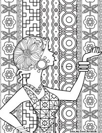 Color My Cover Notebook (woman, 200pg): Therapeutic notebook for writing, journaling, and note-taking with coloring design on cover for inner peace, ... Cover Notebooks and Journals) (Volume 54)