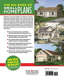 The Big Book of Small Home Plans: Over 360 Home Plans Under 1200 Square Feet (Creative Homeowner) Cabins, Cottages, & Tiny Houses, Plus How to Maximize Your Living Space with Organization & Decorating