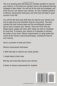 Memory improvement: The ULTIMATE Guides to train the brain : Memory improvement, Speed reading and NLP 3 in 1 book set