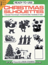 Ready-To-Use Christmas Silhouettes: Copyright-Free Designs, Printed One Side, Hundreds of Uses (Dover Clip-Art Series)