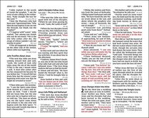 NIV, Personal Size Reference Bible, Large Print, Leathersoft, Blue, Red Letter Edition, Comfort Print