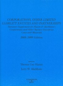 Corporations, Other Limited Liability Entities and Partnerships: Statutory Supplement