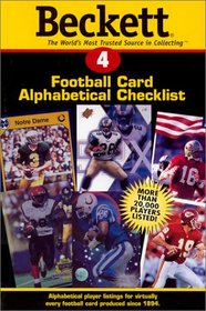 Beckett Football Card Alphabetical Checklist