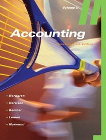 Accounting, Volume II (Canadian Sixth Edition)