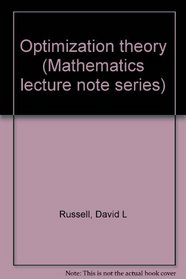 Optimization theory (Mathematics lecture note series)