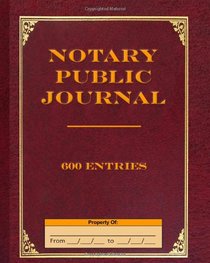 Notary Public Journal 600 Entries