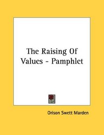 The Raising Of Values - Pamphlet