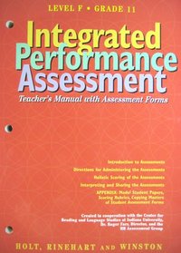 Intergrated Performance Assessment - Level F - Grade 11 - Teacher's Manual with Assessment Forms
