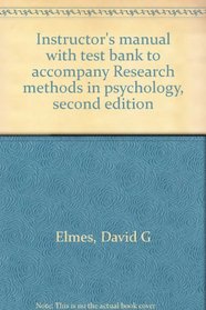 Instructor's manual with test bank to accompany Research methods in psychology, second edition