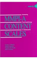 Mmpi-A Content Scales: Assessing Psychopathology in Adolescents (Mmpi-a Monograph)
