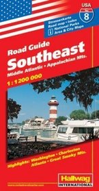 Rand McNally Hallwag Southeast Road Map (USA Road Guides)