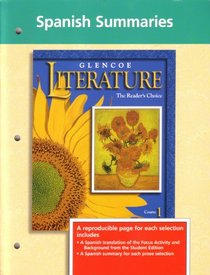 Glencoe Literature Course 1 Grade 6 Spanish Summaries