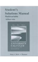 Student's Solutions Manual for University Calculus, Early Transcendentals, Multivariable