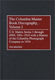 The Columbia Master Book Discography (4 Volume Set)